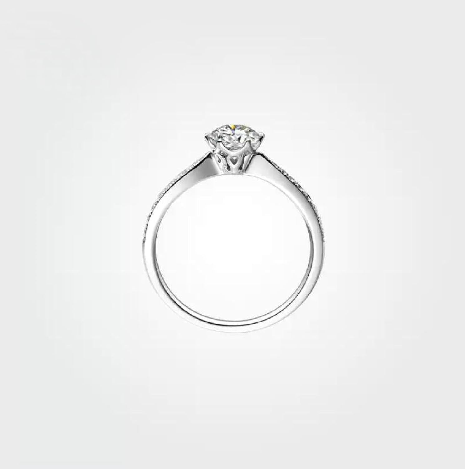 Wycian Women'S Engagement Ring Diamond Promise Ring for Women 9/14/18K White Gold/Platinum 6 Prong 0.5CT Diamond Size Solid Not Plated Fashion for Men Birthday image 2