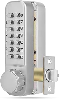 Keypad Door Lock, Mechanical Door Lock, Door Locks with Keypads Waterproof Keyless Entry Door Lock 4 to 7 Digit Combination Home Security for Indoor, Outdoor Door, Garage, Hotel, Office