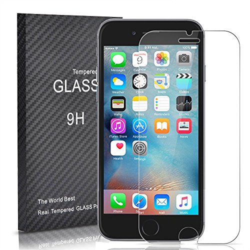 [2 Pack] Glass Screen Protector for iPhone 6 / 6S, InaRock 9H Tempered Glass Screen Protector for Apple iPhone 6 / 6S 4.7 Inch Wooden Packing Not Broken - MP3 Player Accessories
