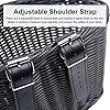 Bike Basket, Front Handlebar Storage Basket with Adjustable Leather Straps, Bicycle Accessories, Hand Woven, Waterproof (Black(10 * 7.5 * 7 in)) #4