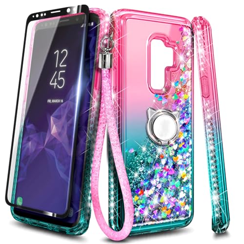 NGB Designed for Samsung Galaxy S9+ Plus Case, Cute Glitter Pink/Aqua by NGB Supremacy - Used condition - Image 7