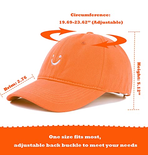 Durio Womens Baseball Caps Cute Baseball Hat Summer Sun Visor Hats Baseball Cap Men Adjustable Baseball Hats For Women Orange One Size #TOP2