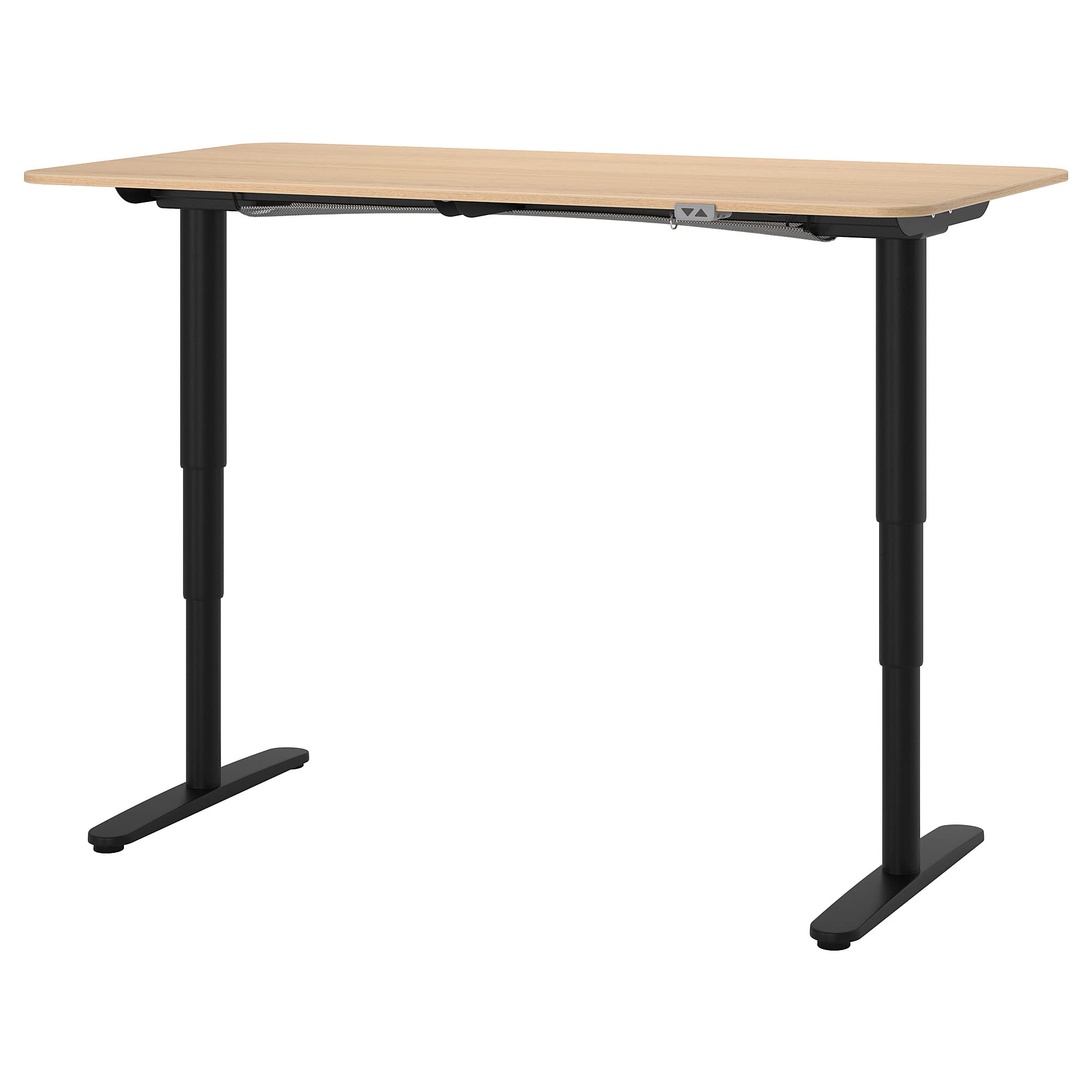 Ikea BEKANT desk sit/stand, 160x80 cm, white stained oak veneer