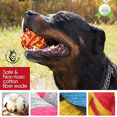 Dog Toys For Aggressive Chewers - Large Dog Toys - 3 Nearly Indestructible Chewing Ropes - Durable Heavy Duty Dental Chew Toys For Big Dogs - Dog Rope Chew Toys - Tug Of War Dog Toy - Tough Dog Toys #TOP1