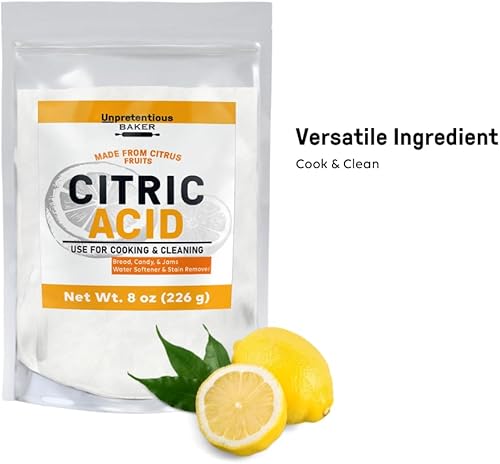 Miniatura 3 de Unpretentious Ácido cítrico, sin OMG, sin aditivos, limpieza y horneado (8 onzas)