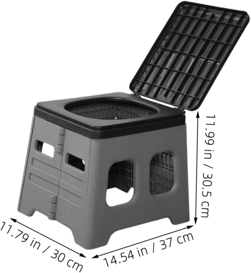 Portable Folding Toilet for Camping Travel Potty Lightweight and Durable Emergency Toilet for Outdoor Use Versatile Stool for Car and Hiking Activities