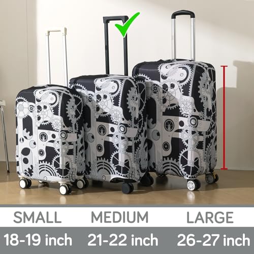 Image of HOKIPO Suitcase Covers for Trolley Suitcase, 220gsm Durable and Washable, Medium (21-22inch) - Gear Motion (AR-6344-D3)