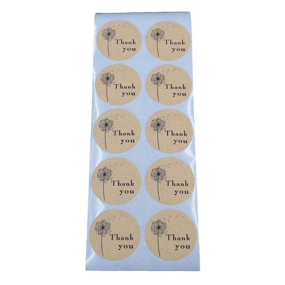 CuteBoxThank You Stickers with Dandelion 60pcs