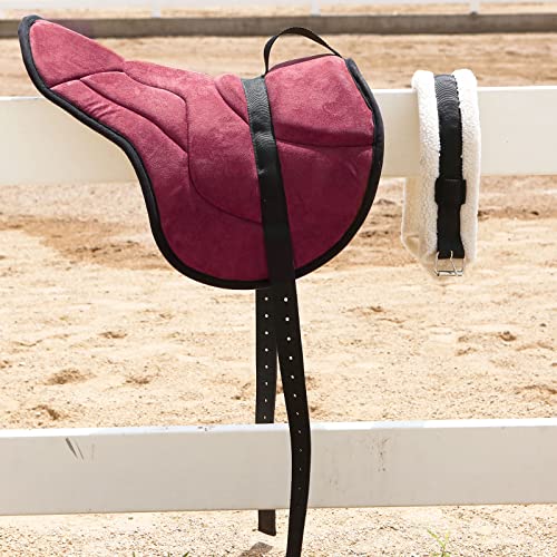 Image of Harrison Howard Equestrian Saddle Pad Horse Riding Pad Bareback Pad with Girth