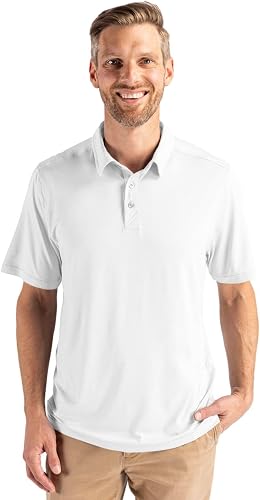 Cutter & Buck Coastline Epic Comfort Recycled Mens Polo, White, S