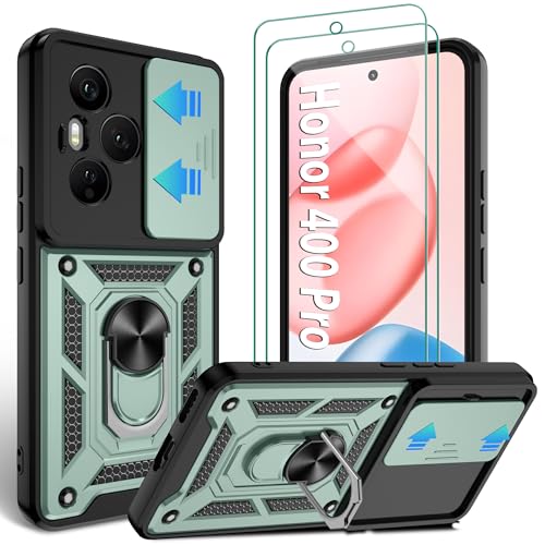 Coque Honor 400 Pro antichoc Jshru verte pour éviter les rayures d'écran et de caméra