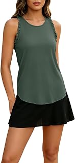 Women's Athletic Sporty Tank Top Fashion Running Casual Sleeveless Graphic Shirts Loose Sports Basic Trendy Workout