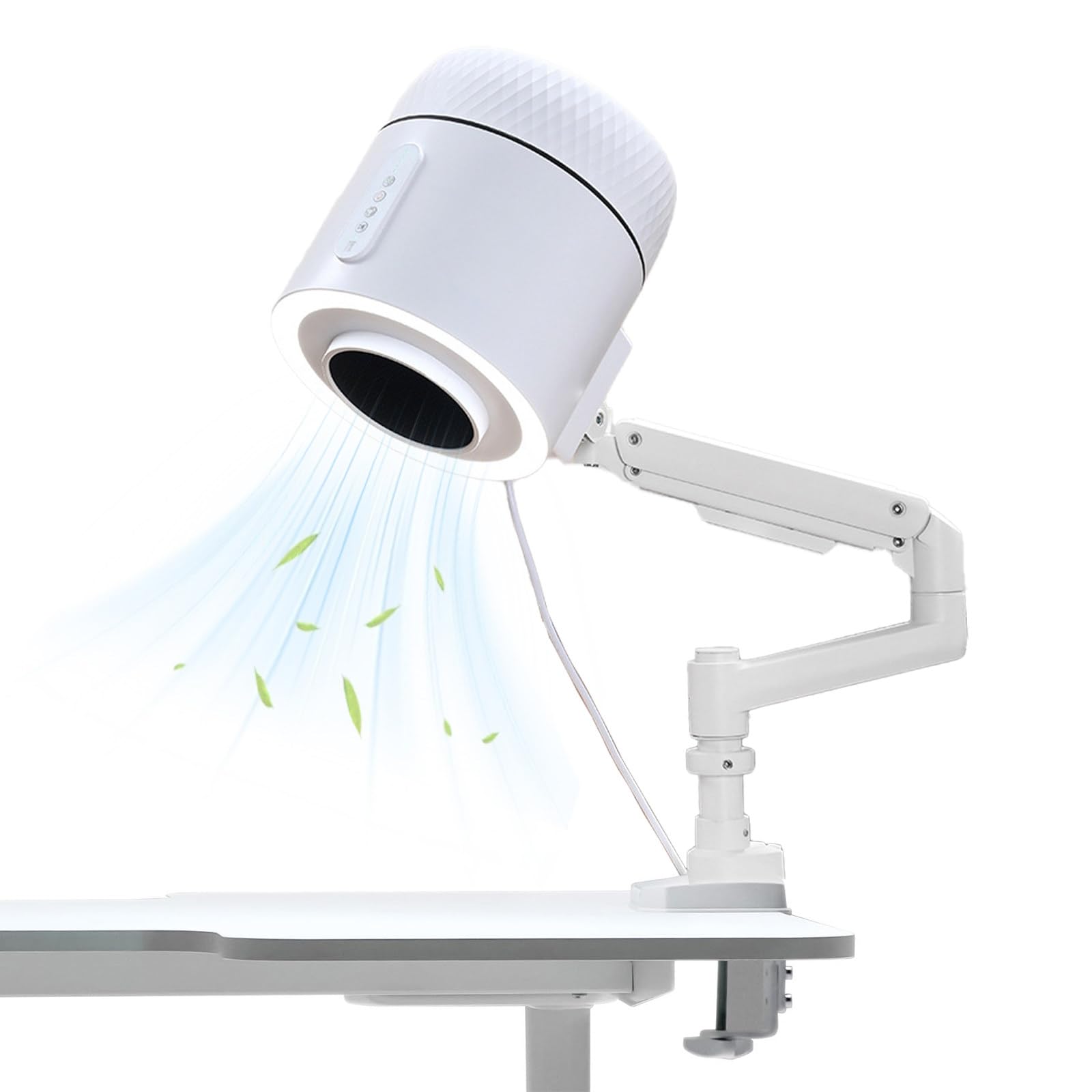 Odkurzacz pyłu do paznokci z filtrem, regulowane oświetlenie LED, temperatura barwowa 3000K–6000K, wydajny odkurzacz pyłu, niezbędnik technika paznokci