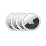 Apple AirTag 4er Pack - Finde und behalte Deine Sachen im Blick: Schlüssel, Geldbörsen, Gepäck, Rucksäcke und mehr. Einfaches Einrichten mit iPhone oder iPad. Austauschbare Batterie Packung mit 4