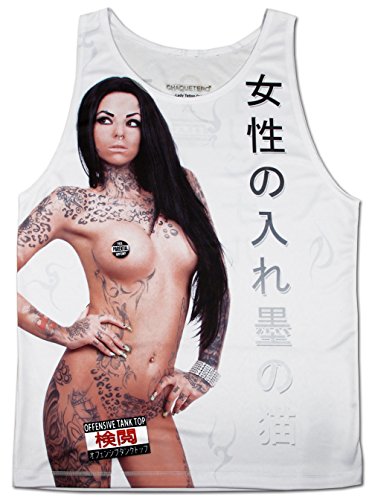 Chaquetero Lady Tattoo Cat Tank Top Ink Clubwear Sleeveless Men Muscle Shirt 2Xl #TOP2