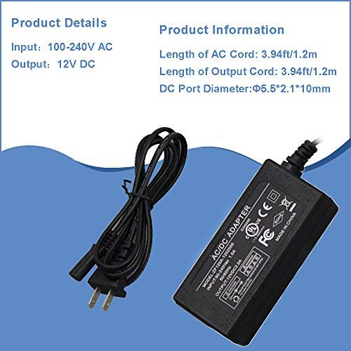 Signcomplex 12V 6A Power Supply Transformer, 12Vdc Led Driver Switching Power Supply Adapter For Led Strip Light 72W Max Us Plug, Ul Listed #TOP4
