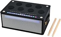 Emerson EDS-1000 Bluetooth Party Speaker: Drum Pads, LED Lights, Dual Speakers, USB/AUX/Mic, Rechargeable Battery