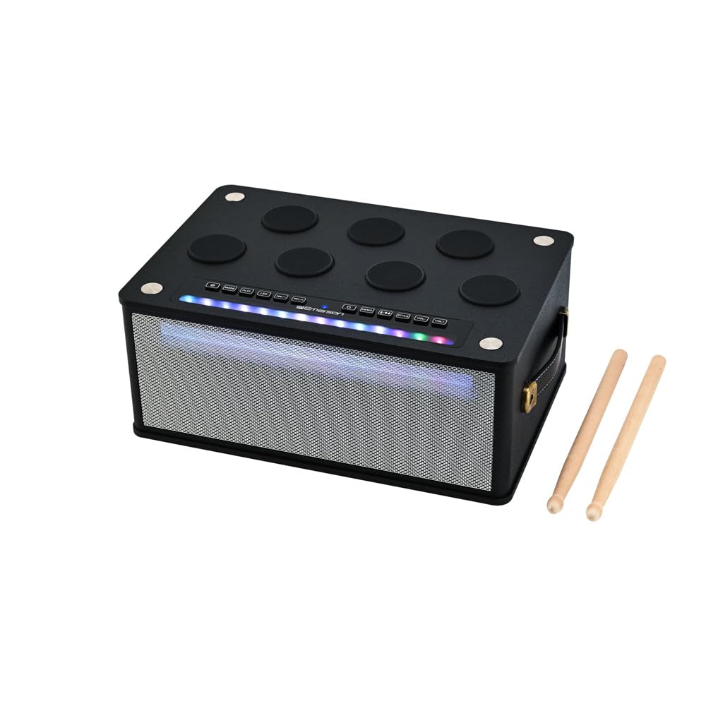 Emerson EDS-1000 Bluetooth Party Speaker with Digital Drum Pads