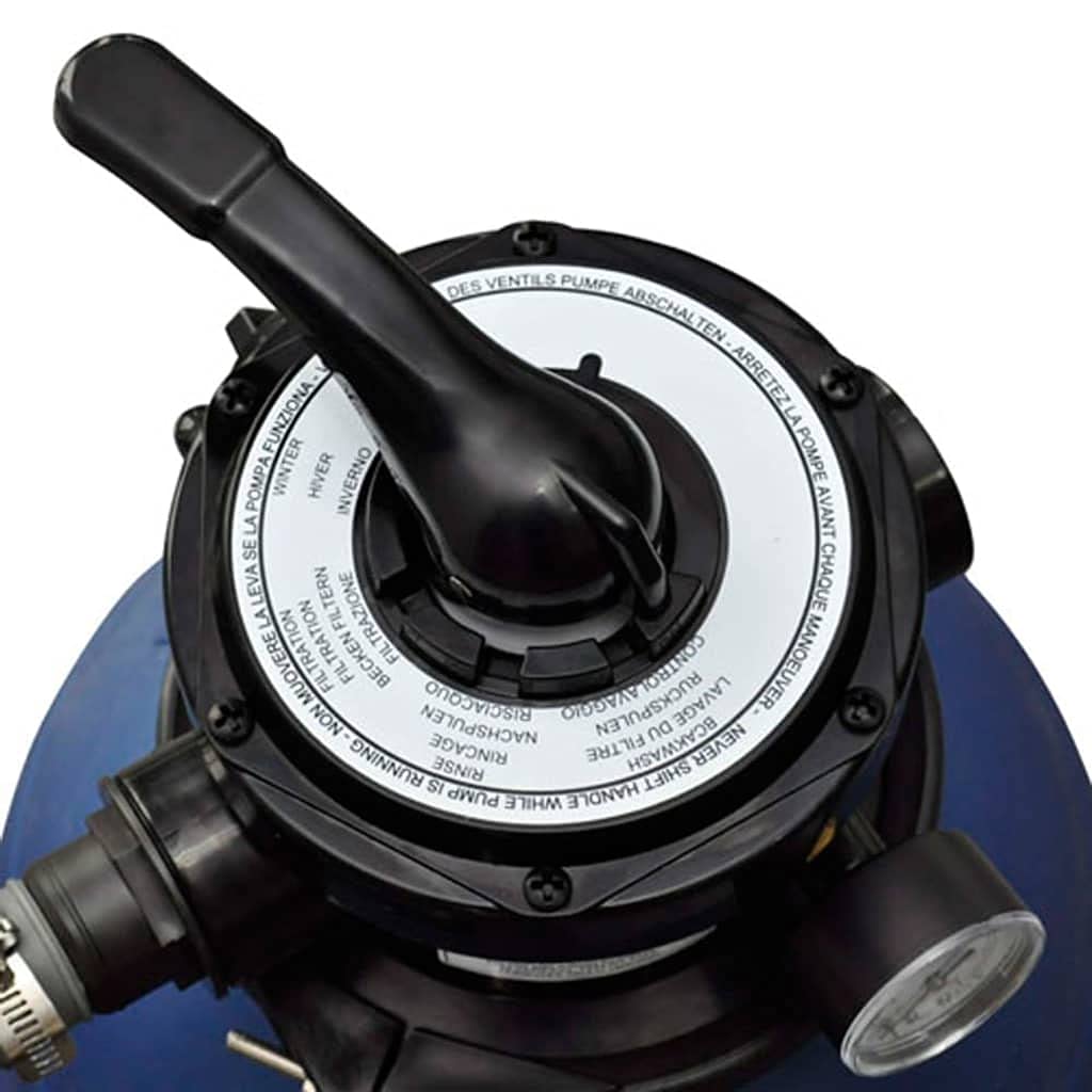 Lot de 2 pompes filtrantes à sable 400 W 11000 l/h, filtre de piscine pour piscine hors-sol et piscine, raccord 32 ou 38 mm, réservoir de filtre, manomètre, rotation à 360 degrés