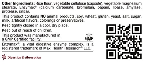 Maxi Health Gingermax - Ginger - Bromelain & Vitamin B6 - Digestion Health - 60 Capsules - Kosher #TOP3