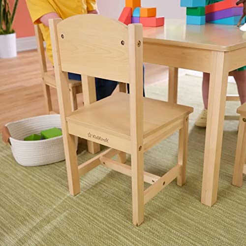 Kidkraft Wooden Farmhouse Table & 4 Chairs Set, Children's Furniture For Arts And Activity – Natural, Gift For Ages 3-8 #TOP4