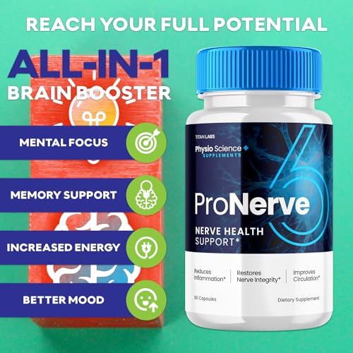 Pro Nerve 6 Capsules Advanced Nerve Health Support, Pro Nerve 6 Dietary Supplement Capsules ProNerve Advanced Formula Nerve Support Supplement for Men Women Optimal Health Support (60 Capsules)