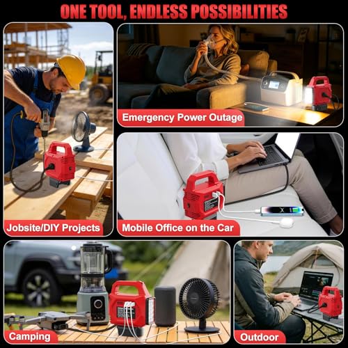 250W Power Inverter Compatible for Milwaukee 18V Battery - image 7
