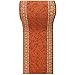 Produktbild Läufer Teppich Flur - Modern Muster - Rückseite aus Gummi Anti-Rutsch - Kurzfloor Teppichläufer nach Maß - Gel-MAX Kollektion Braun Orange 67 x 300 cm