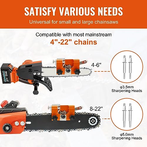 image for VEVOR Chainsaw Sharpener, Hand-Cranked Chainsaw Sharpening Jig Kit for