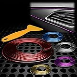 JDMBESTBOY Red 16FT Car Interior Edge Trim Molding Rubber Seal Strip Decoration Guard