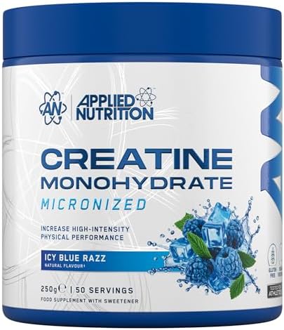 Applied Nutrition Icy Blue Razz Flavour Creatine Monohydrate Powder ...