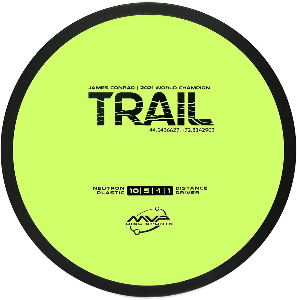 MVP Neutron Trail James Conrad Edition Disc Golf Fairway Driver - Stable Understable 10/5/-1/1 Flight (Colors Vary)
