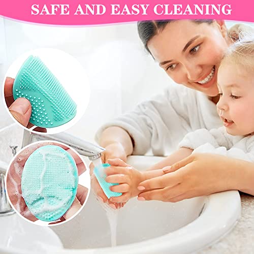 15 Pack Face Scrubber Soft Silicone Facial Cleansing Brush - Manual Facial Cleansing Brush Handheld Mat Scrub Massage Exfoliator Blackhead Removing Exfoliating Deep Cleaning Scrub #TOP4