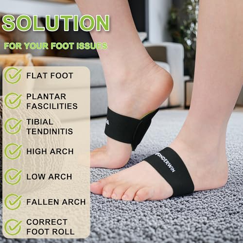 Arch Support Compression Sleeves, 3 Pairs, Cushioned Foot Relief for Plantar Fasciitis and Fallen Arches, Black/Green2