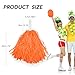 OMENI Cheerleading Pom Poms for Kids,2PC Cheerleader Cheering Squad Pompoms for Boy Girl School Sports,Cheerleader Pom Poms Hand Flowers Cheerleader Pompoms for Sports Party (Orange, 2)