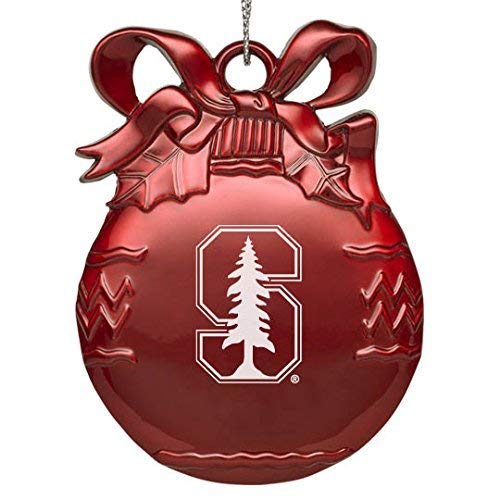 LXG Stanford University - Pewter Christmas Tree Ornament - Red