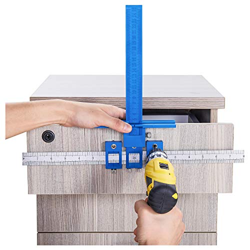 Cabinet Hardware Jig Mounting Template Drill Guide Sleeve Drawer Pull Jigs Handle Jig Power Tools Drilling Punch Locator Wood Drilling Dowelling Woodworking Kit For Cabinets Knobs And Pulls #TOP2