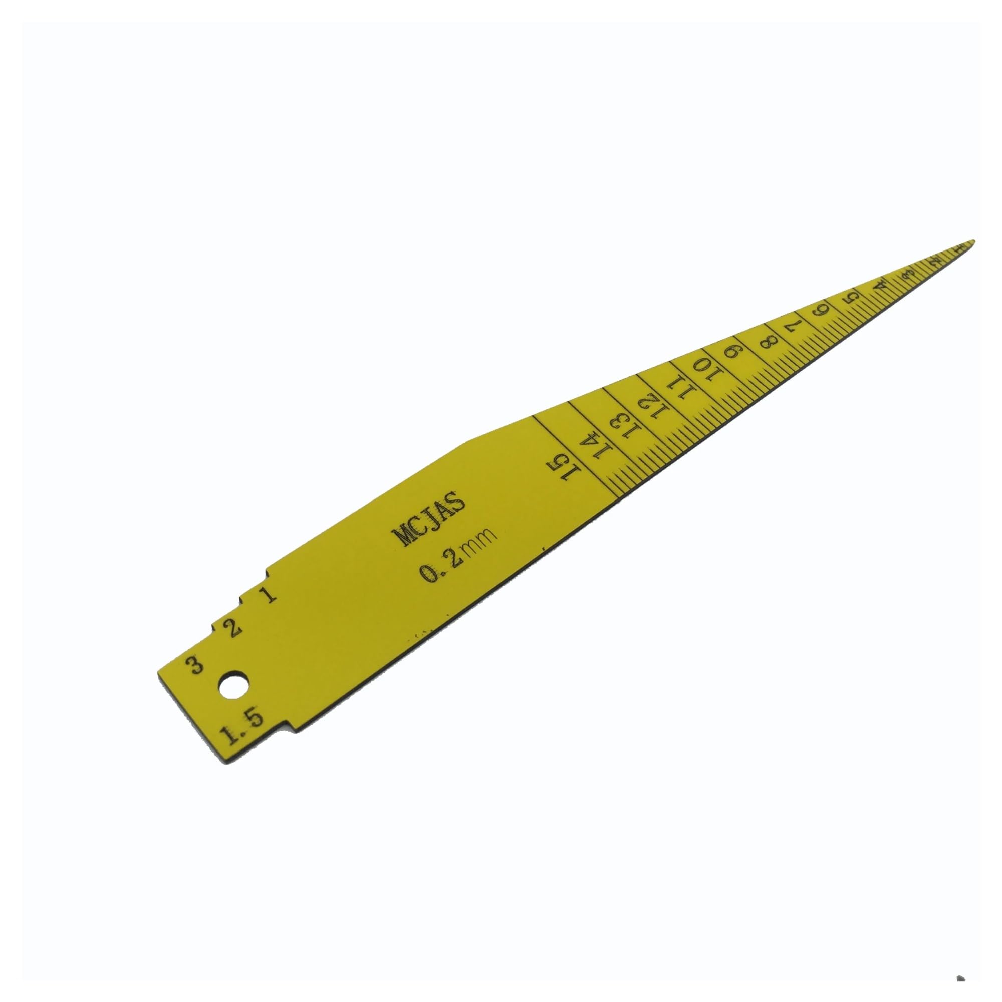 Galgas de Espesores Calibrador de espesores de plástico K15SG, calibre de espesores de soldadura cónico de 1-15 mm, regla de separación, herramientas de medición for la industria automotriz(TypeC)