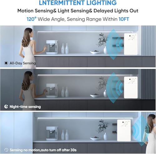 Image of EJ's SUPER CAR COB LED Strip Lights, 4.92FT 3Pack 6000K Cool White Battery Powered LED Strip Lights Timer Dimmable Flexible Cuttable Tape Lights for Cabinet Shelves Bedroom