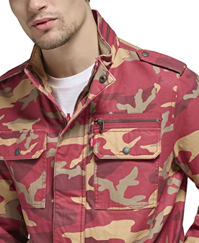 Levi's Men's Washed Cotton Military Jacket, Khk Manor, Large #TOP4