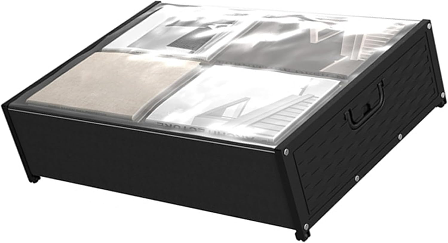 Under Bed Storage With Wheels, Plastic Large Capacity Underbed Clothes Storage Organizer Bed Bins With Clear Window For Blanket Bedding Clothing