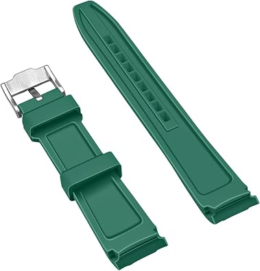 Juntan Curved Ends Silicone Watch Band 20mm 22mm Universal Soft Rubber Sport Replacement Watch Straps for Moonswatch Multiple Colors Watch Bands Men Women