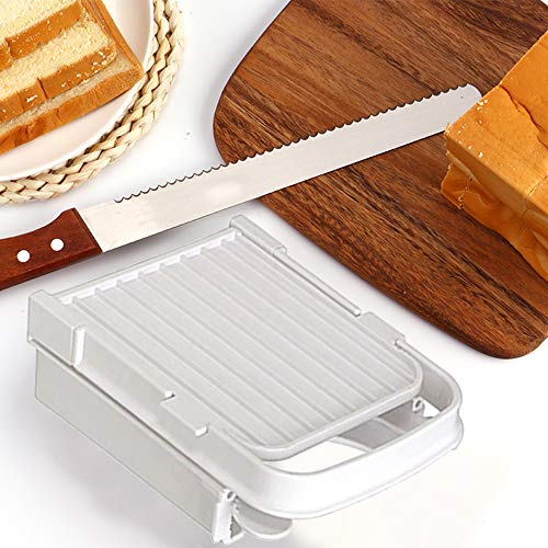 POLARHAWK Bread Slicer,Adjustable Toast Slicer,Foldable and Customizable Loaf Cutter with Cutting Board for Homemade Bread & Loaf Cakes Tools to 5 Thickness | Bagel/Sandwich/Toast