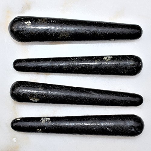 Charged 4" Starburst Flash Nuummite Crystal Massage Wand Healing Energy - Sorcerer's/Magician's Crystal - Strong Elemental Magic - Reiki By Zenergy Gems #TOP3