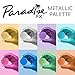 Mehron Makeup Paradise Makeup FX 8 Color Metallic Palette | Magnetic Refillable Face & Body Paint Palette | Professional Water Activated Paint for Costumes, SFX, Halloween, & Cosplay
