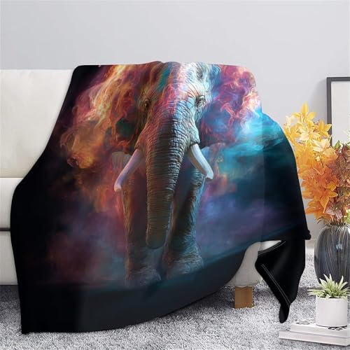 Couverture éléphant 3D lavable en machine lit microfibre 150x200 - 5