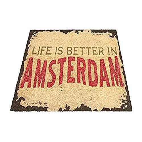 Image of Onlymat Life Quote Printed Anti-Slip Doormat (Multocolor) Rectangular Shaped Entryway Rug Natural Coir Material with PVC Backing for Outdoor Entrance Home Multipurpose Mats Floor Door Hall Drawing Room Living Room (75cm x 45cm)