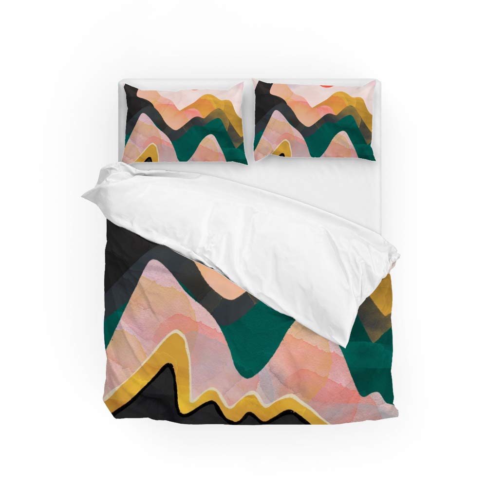 Housse de couette haut de gamme motif alpes polyester ultra doux