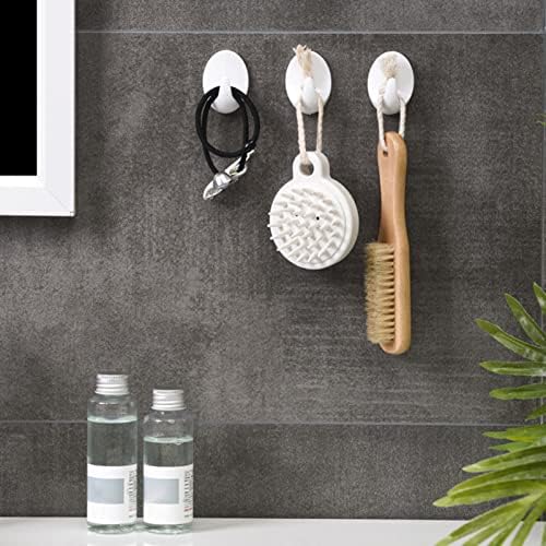 10PCS Wall Hooks White, Plastic Hooks Self Adhesive White Hooks Wall Hanging Hooks No Drilling White Reusable Hooks Stick on Removable Wall Hooks Plastic Sticky Hooks for Hanging Bathroom Bedroom