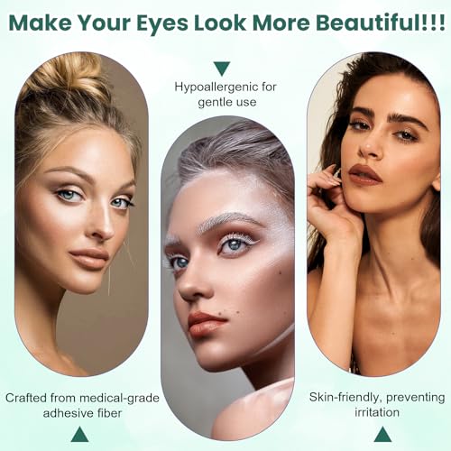 480PCS Eyelid Tape for Hooded Eyes Invisible Breathable Eyelid Lifter Strips Ultra-Thin Long-Lasting Waterproof Double Eyelid Tape Suitable for Uneven or Monolids, Instant Eye Lift